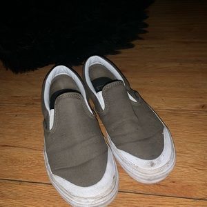 Slip on olive green vans